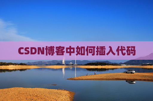 CSDN博客中如何插入代码